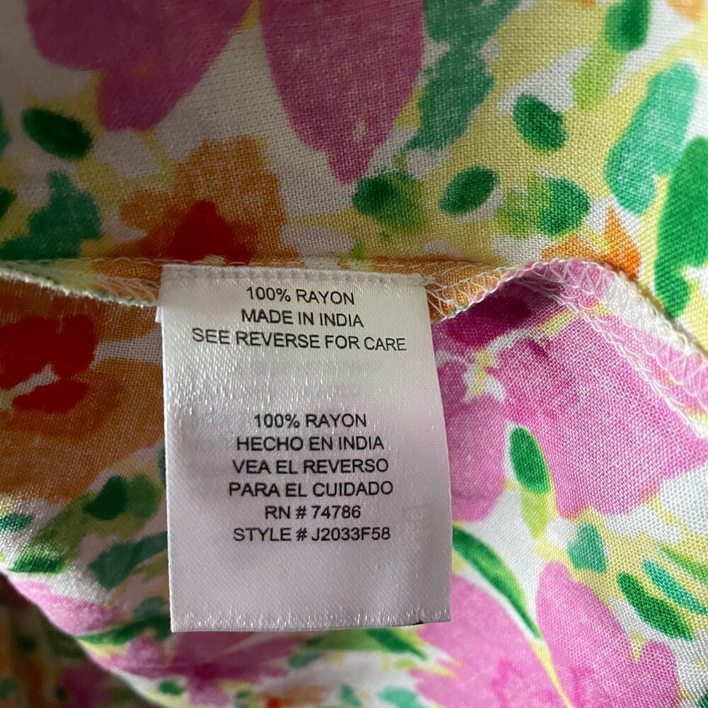 Patrons of Peace Malibu Mini Dress Babydoll Floral Size XL Boho Tie Straps - Picture 9 of 11